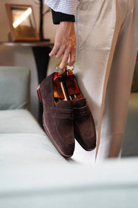Anderson Brown Suede Loafer - Rogers Pearson