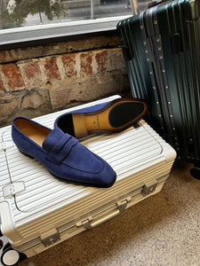 Anderson Blue Suede Loafer - Rogers Pearson